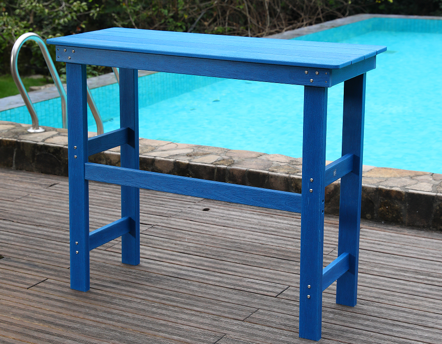 Coastal Blue HDPE 하이탑 바 다이닝 세트