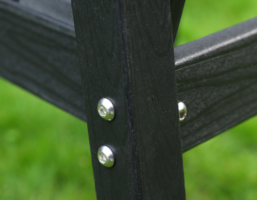 블랙 2팩 크로스백 HDPE Adirondack 다이닝 체어