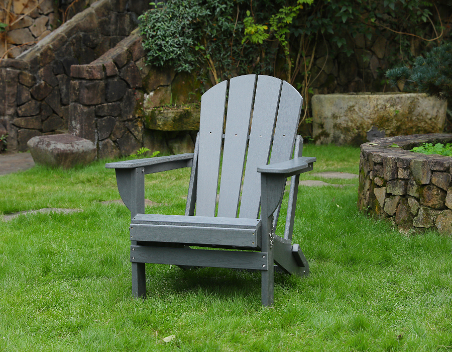 Storm Grey HDPE Adirondack 개구리 의자 - 전천후