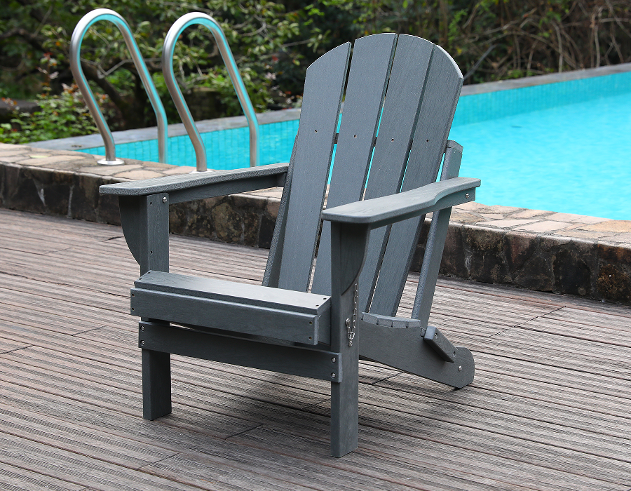 Storm Grey HDPE Adirondack 개구리 의자 - 전천후