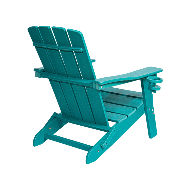 스테인레스 스틸 하드웨어를 갖춘 Lake Blue 소형 HDPE Adirondack 의자