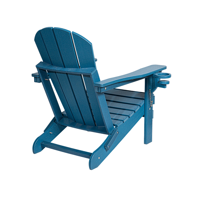 야외 테라스를 위한 네이비 블루 나무 Adirondack 의자