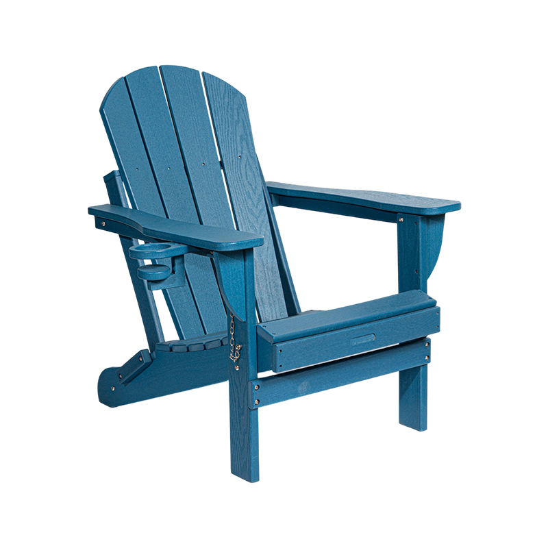 야외 테라스를 위한 네이비 블루 나무 Adirondack 의자