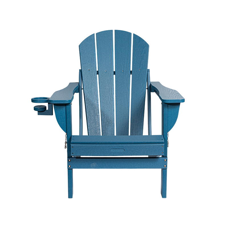 야외 테라스를 위한 네이비 블루 나무 Adirondack 의자